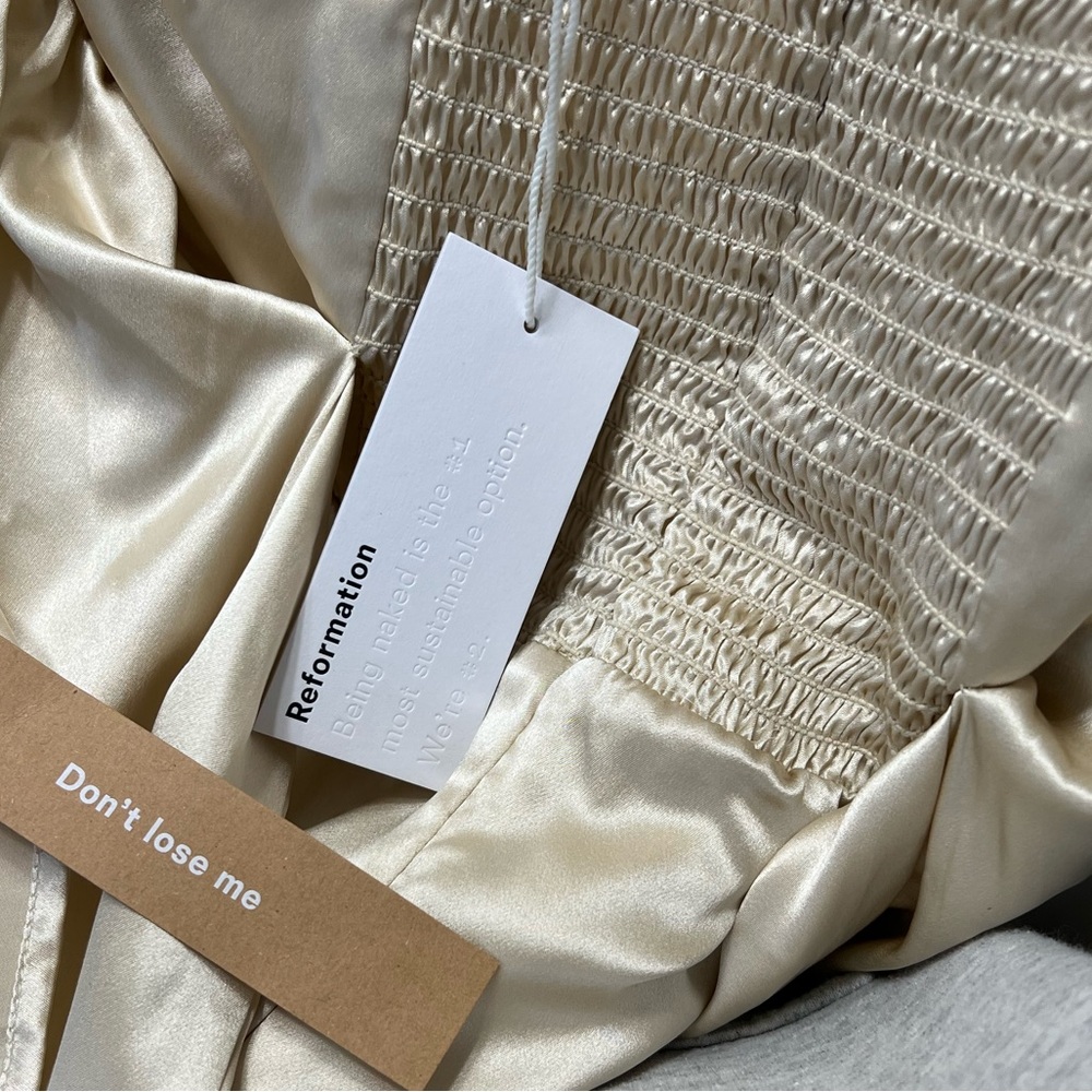 🆕 NWT Reformation Riviera Ivory Dress - Picture 6 of 7